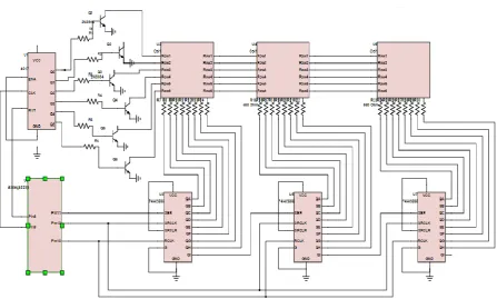 Figure 4  Microcontroller Interfacing with Decade Counter and Shift-Registers 