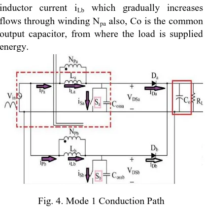 Fig. 4. Mode 1 Conduction Path 