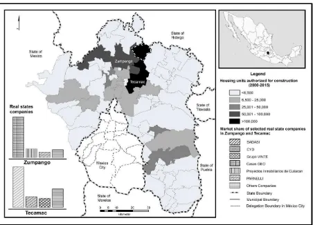Figure 1: Peripheral urbanisation in the Metropolitan Area of Mexico City. 