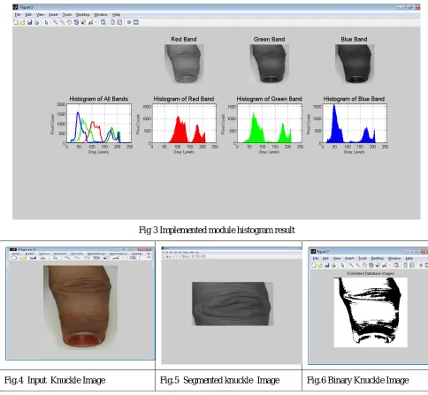 Fig 3 Implemented module histogram result 