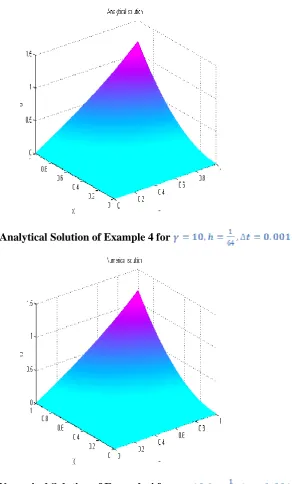 Figure 7: Analytical Solution of Example 4 for 