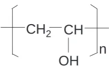 Figure 3.1: Molecular structure of poly(vinyl alcohol).