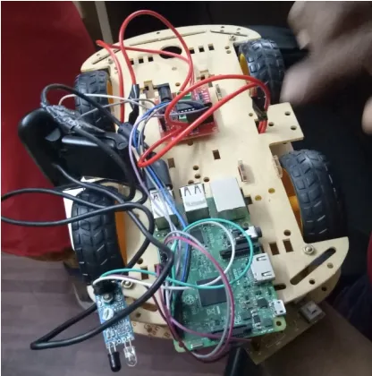 Fig c: war field spy robot using night vision camera  