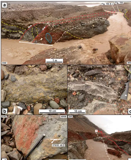 Figure 10. Eastward view of the Overgangshytta fault in the southern portion of the study area