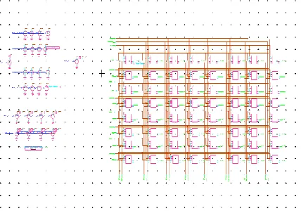 Figure 6: Schematic of 8x8 SRAM Array. 