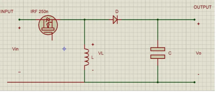 Figure 4. Basic circuit of a buck boost converter. 