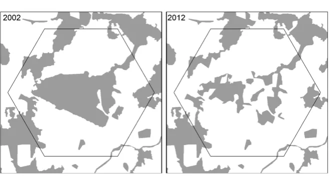 Figure 6. Exemple of loss of connectivity in the Miranda River hydrographic Basin. 