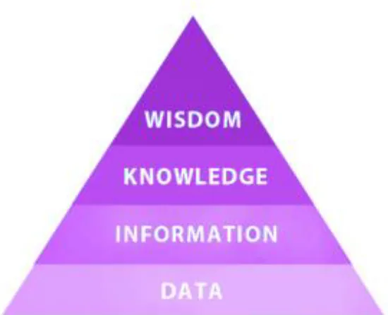 Figure 2 Hierarchical structure for Data, Information, Knowledge, and Wisdom 