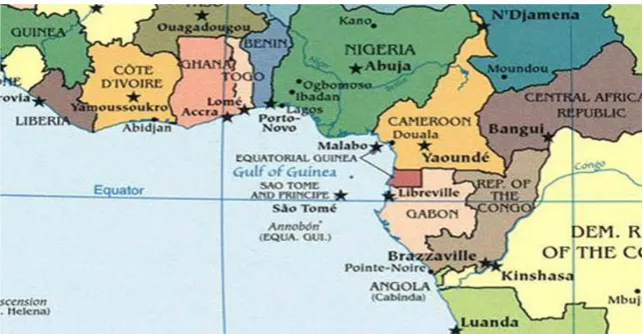 Figure 1. Map of the Gulf of Guinea (Source: www.google.com.gh/search?q=map+). 