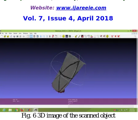 Fig. 6 3D image of the scanned object  