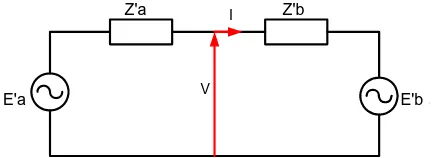 Figure 2. Equivalent circuit of the system with a relay point. 