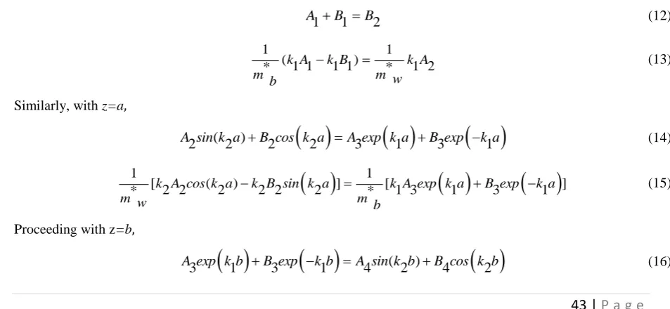 Fig. 1. The general solutions of the Schrodinger equation for this MQW structure in every region are as follows: 