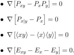 Table 2.1 records whether each of the expected relations is satisﬁed for each of the