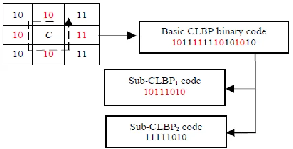 Fig 4. Formation of the two sub-CLBP patterns 10111010 and  11111010 from the starting point of  