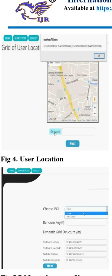 Fig 4. User Location 