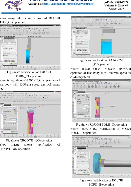 Fig shows verification of ROUGH TURN_ODoperation 
