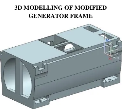 Fig shows 3d modelling of modified generator frame 