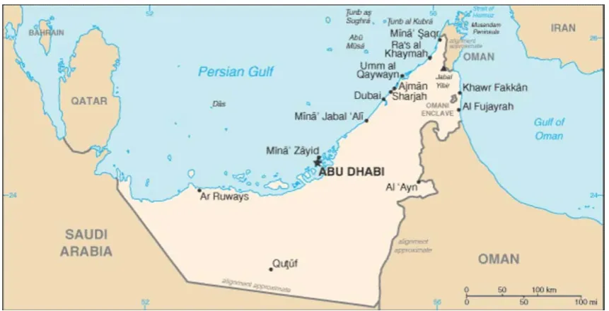 Fig. 1 United Arab Emirates map, showing the location of the Emirate of Dubai. Map from Central Intelligence Agency World Factbook (www.cia.gov/library/publications/the-world-factbook/geos/ae.htmlhttps://)