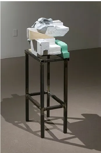 Figure 12: Untitled (Composition VI), clay, foam packaging, high density foam, 