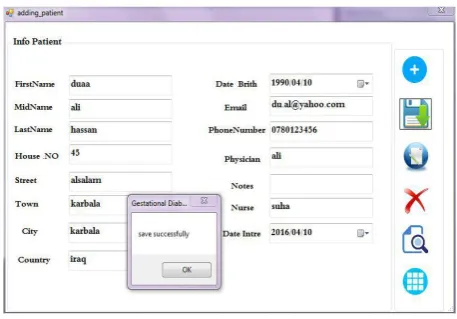 Figure 8:  Main page of Gestational Diabetes Management  System 