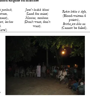 Figure 5:  Night meetings with villagers 