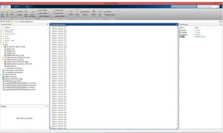 Fig 9: Transmitted message output in MATLAB Command window 