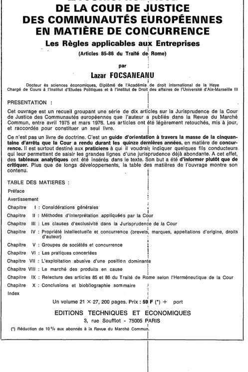 TABLE DES MATIERES 