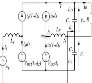 Fig. 2. The average circuit model of the rectifier shown in Figure 1.   