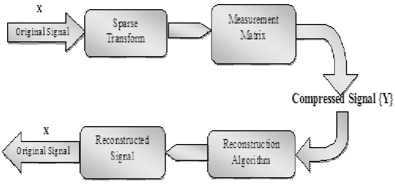 Fig. 1 Process of compressed sensing theory 