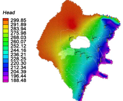Figure 5. Flow simulation and calibration results [21]. 