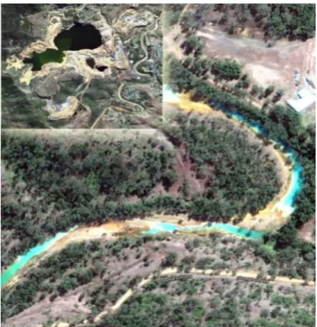 Figure 3. Acid mine drainage consequences in the dee river. 