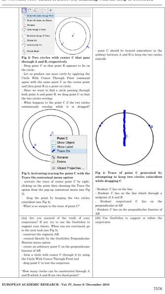 Fig 2: Two circles with center C that pass 