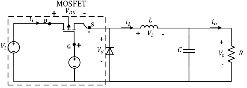 Figure 3.17: Buck converter based on N-channel MOSFET 