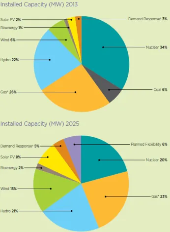 Figure 1.1: Ontario long term energy plan [5] 