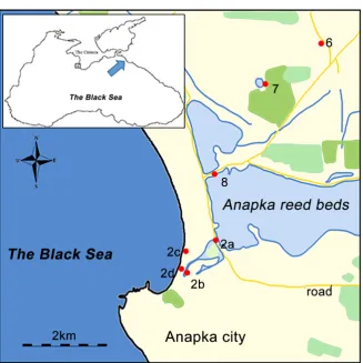 Table 1. The location of sampling points as well as the type of collected material. 