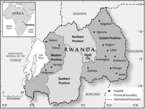 Figure 1: Map of Study Area and Sites 