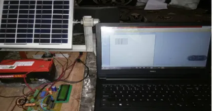 Fig. Hardware module of solar power automatic tracking system  