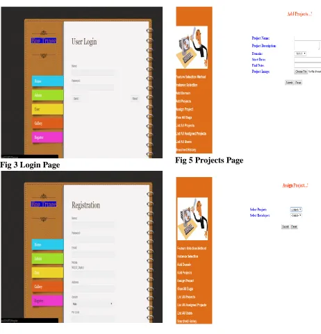 Fig 5 Projects Page  