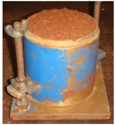 Fig 1. Preparation of sample by IS Heavy Compaction to determine Maximum dry density and Optimum moisture content 