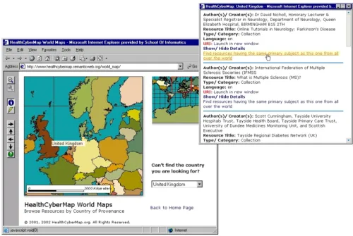 Figure 1Screenshot of HCM World Map Web interface Screenshot of HCM World Map Web interface  [http://healthcyber-map.semanticweb.org/world_map/]