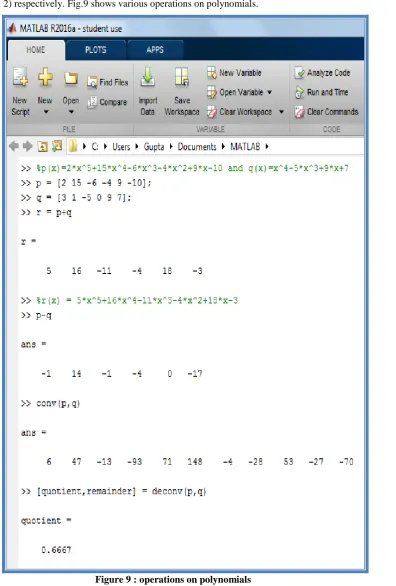 Figure 9 : operations on polynomials 