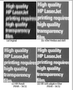 Fig 2 –Experimental Results for text image  