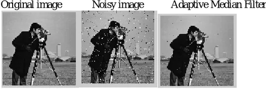 Fig.5 shows the original image is affected by 5% impulse noise and this noise is removed by median filter method and PSNR is 26.9653