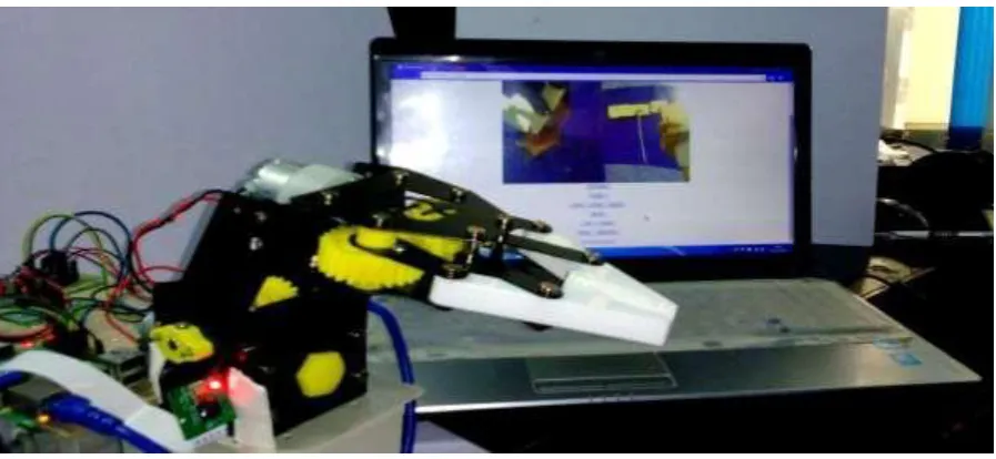 Fig 6: Live Streaming of web server  b. Robotic Arm Control with Live Streaming: 