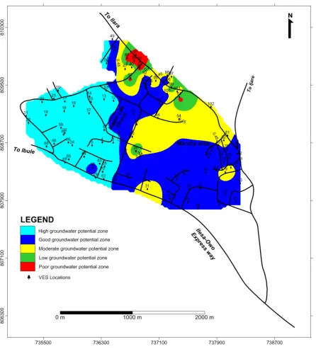 Figure 5. Groundwater potential map of the study area. 