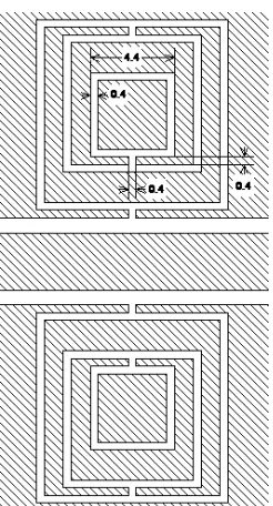 Fig. 6. Simulation results of the proposed CM-DGS having three square loops.   