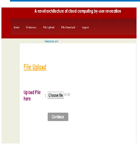 Fig 5 File Uploading Page 
