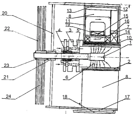 Figure 9. MPDE design with intensive cooling of cathode. 