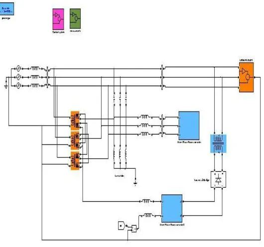 Fig. 4 shows the simulation diagram the hybrid power conditioner under the unbalanced three phase  load 