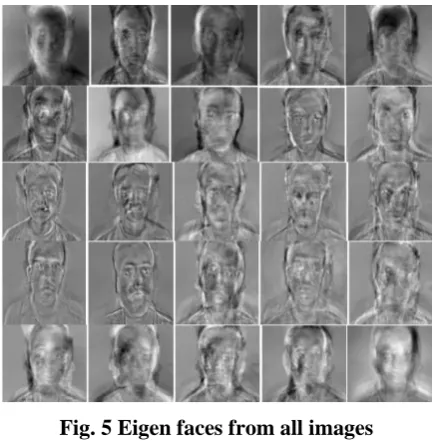 Fig. 5 Eigen faces from all images  